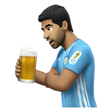 Luis Suárez drink beer sticker