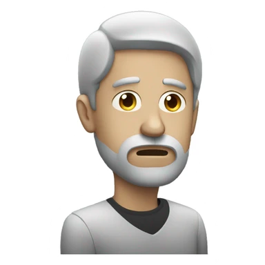 Sad man at work sticker