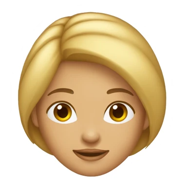 emoji mulher branca, cabelo castanho claro, cabelo liso sticker