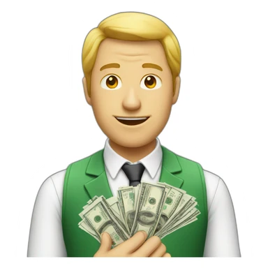 men count money sticker