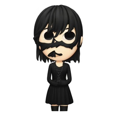 Goth birthday cake sticker