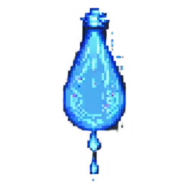 blue drop with shine pixel art sticker