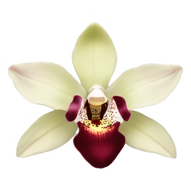 Cymbidium orchid flower sticker