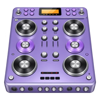 a lavender colored dj deck sticker
