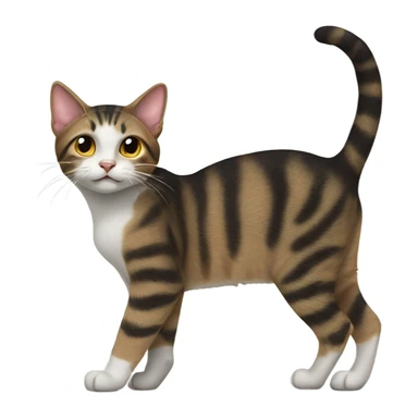 Cat arching back sticker