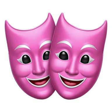 Happy mask theater in pink  sticker