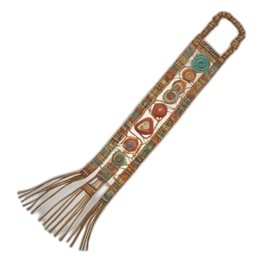 Inca quipu with patterns and geometric shapes sticker