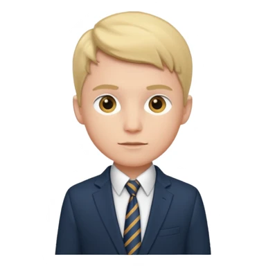 Young man, tailored trousers, a crisp button-down shirt, a blazer, and tie

 sticker