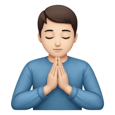 hands pray sticker