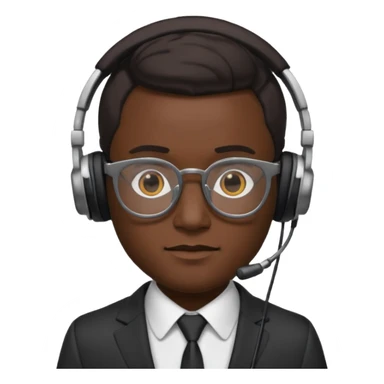 speaker in suits with headphone sticker