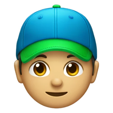 Murciélago azul y verde con un gorro  sticker