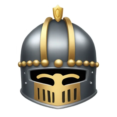 knight helmet with crown sticker
