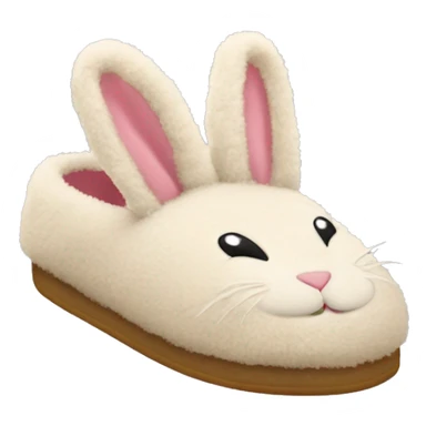 comfy fuzzy bunny slippers sticker