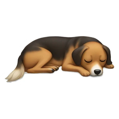 dog laying on a pillow sleeping sticker