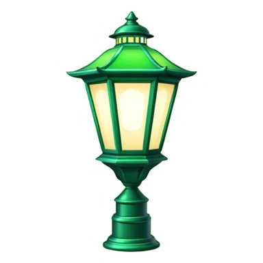 Shop Sign Light + green tint, Street Lantern. sticker