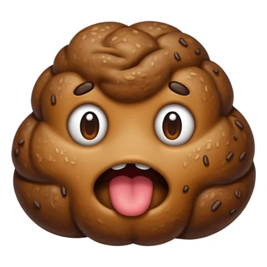 a mouth full of poop sticker