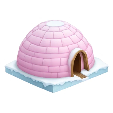 Light pink ice igloo sticker