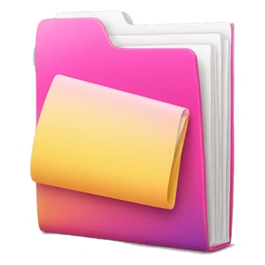 gradient pink yellow shades folder with documents sticker