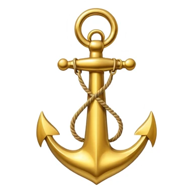 Gold anchor sticker