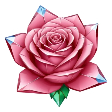 Rose made out of broken crystal  sticker