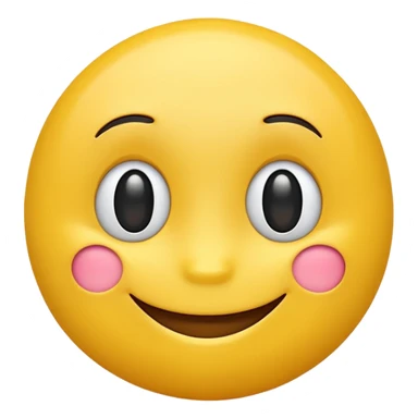 Apple-style 3D illustration of a single yellow like emoji sticker