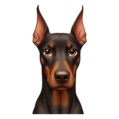 Brown Doberman pinscher  sticker