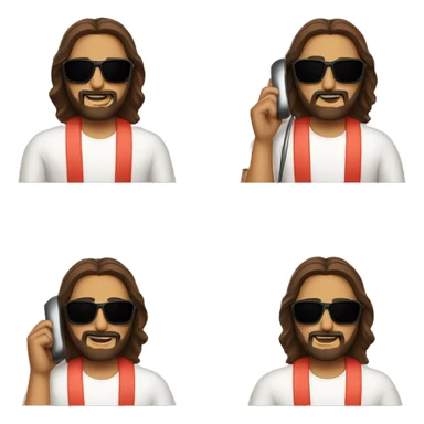 Jesús wearing sunglasses while on the phone  sticker