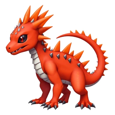  Cute Guilmon-Salandit-Fakémon-hybrid-creature (full body)  sticker