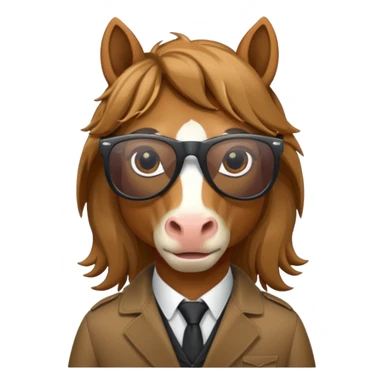 secret agent horse, wearing wayfarer sunglasses and looking cool sticker
