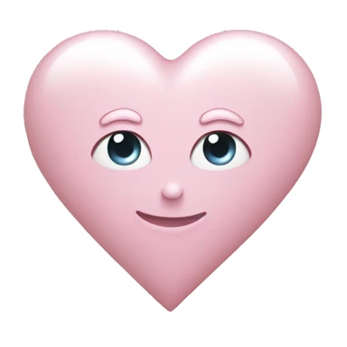 pearl light pink heart sticker