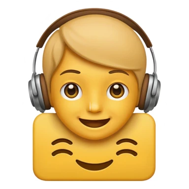 Whatsapp Emoji face listening sticker