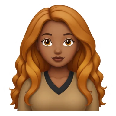 Curvy, NSFW, light brown long hair, pretty black girl wearing fall colors sticker
