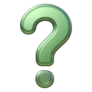 make question sign inlight green color  sticker