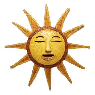 Mosaic sun sticker