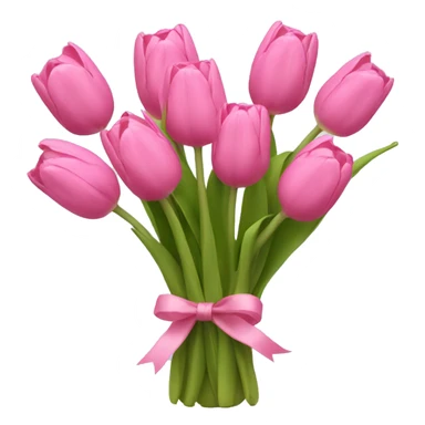Pink tulip bouquet  sticker