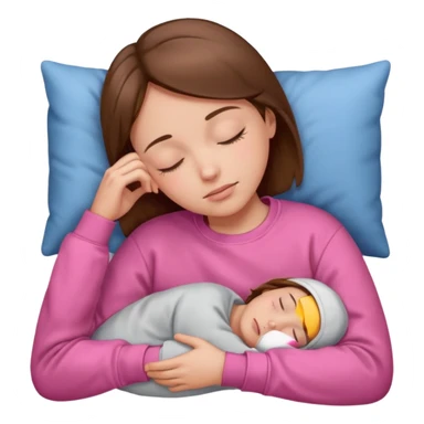 sleeping pink sweatshirt brown hair Sleeping sticker