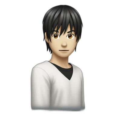 L not light from death note sticker