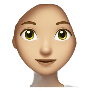 girl with long light brown hair and green eyes  sticker