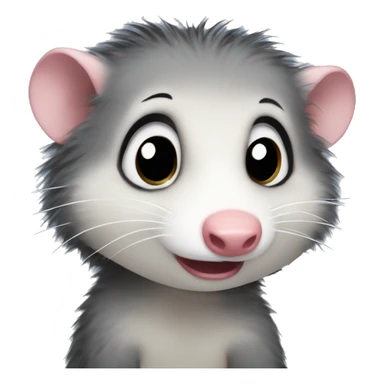 Emo Virginia opossum crying sad sticker