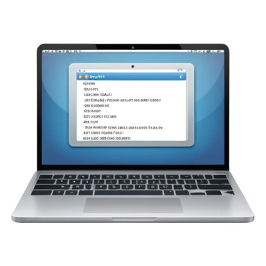 laptop with program code displayed on the screen sticker