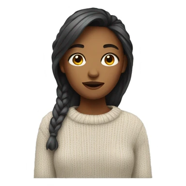 girl in a sweater  sticker