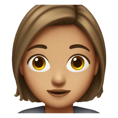 Girl with acne and brown hair sticker