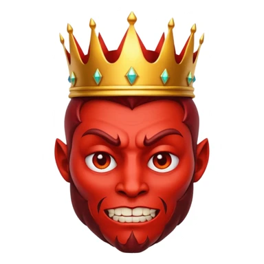A devil with a crown  sticker