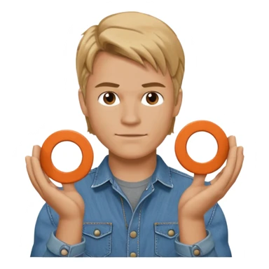 Macgyver with circle gaskets sticker