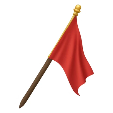 Red flag with drawn sword sticker
