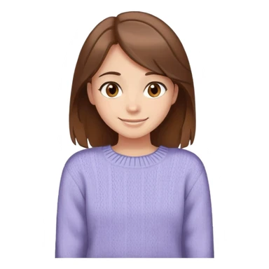 Brown haired girl brown eyes missing you 🫂🥹🥰 sticker