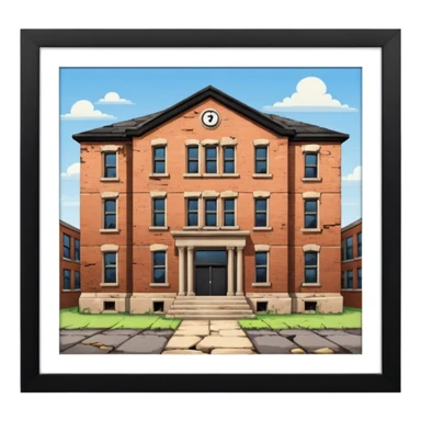 Abandoned school sticker