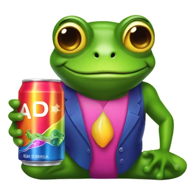 Fruity frog Energy Drink  sticker