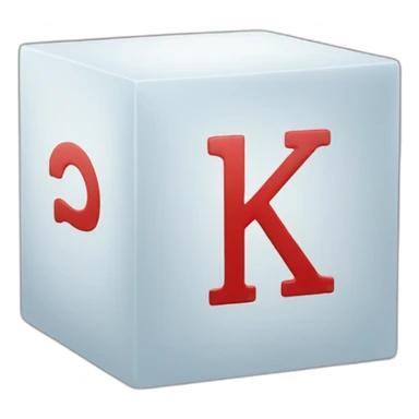 Lettre « k » on a cube sticker