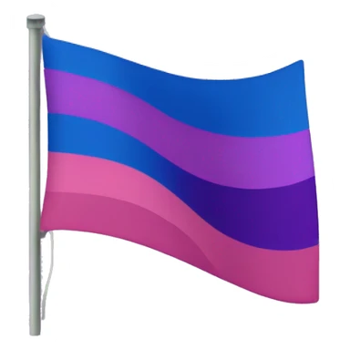 Una bandera con rosado, morado y azul sticker
